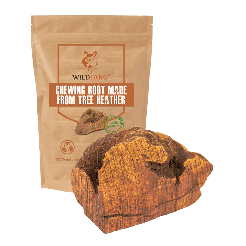Wildfang® Chewing Root from The Heather Wood for Dogs Dog Wood Tree Root Chews Heather Tree Wood Dog Chew Natural Dog Chew Toy Outdoor Dog Toys Root Chew Toy Natural Dog Toy Wood Root - M